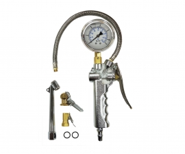 360 degree Rotary Gauge TIRE INFLATOR WITH CLIP